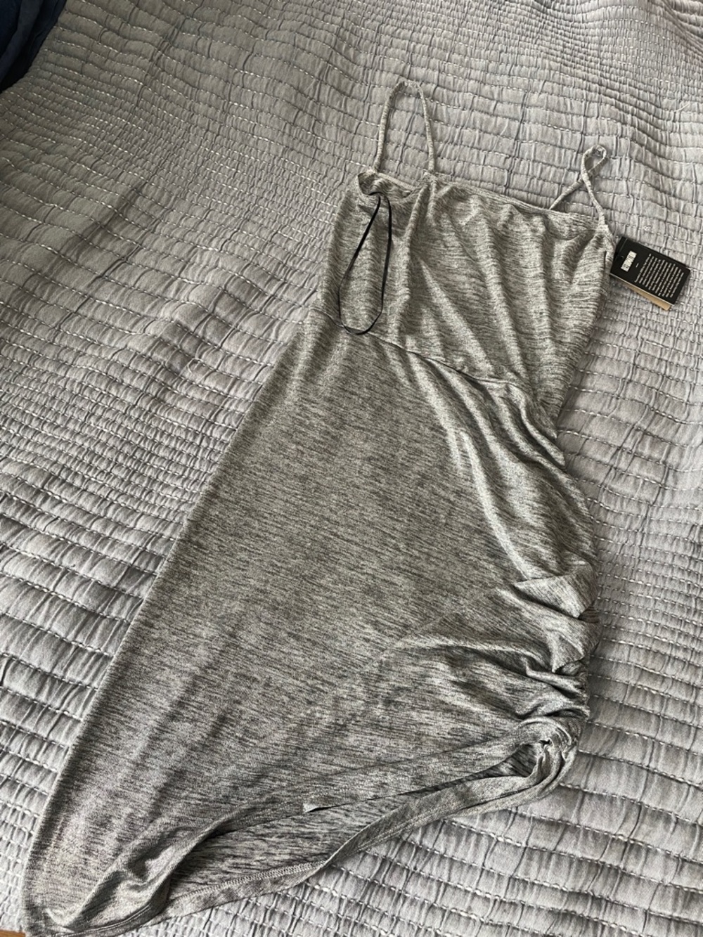 Reformation Silver Knit Flare Dress